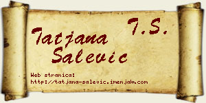 Tatjana Salević vizit kartica